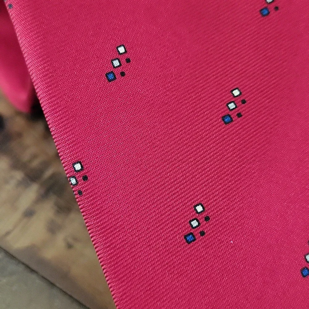 Christian Dior Red Silk Tie - Picture 3 of 6